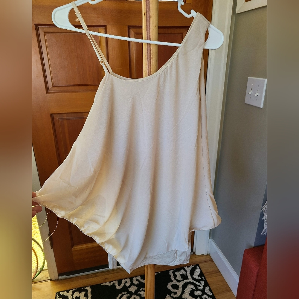 Gorgeous assymetrical cream color dress/top